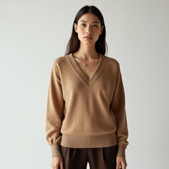 Women's Soft V-Neck Long Sleeve