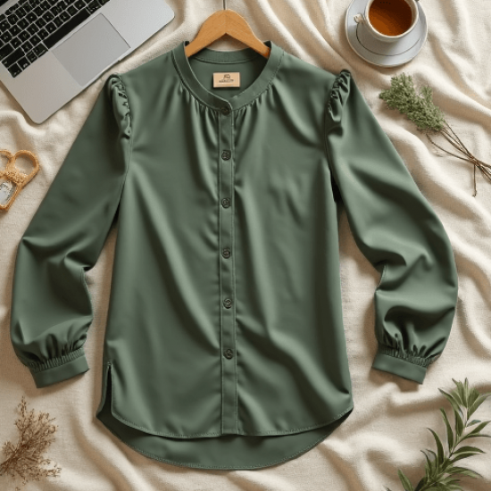 Women's Casual Collarless Blouse