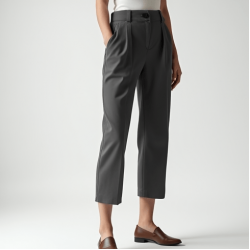 Women's Soft High Waist Cropped Trousers
