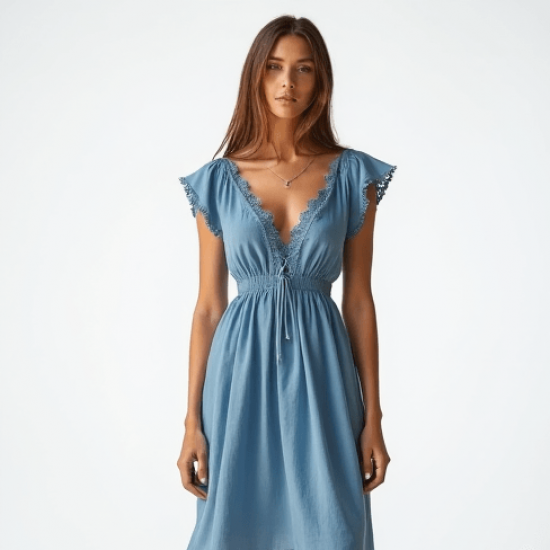 Women's Casual V-Neck Dress