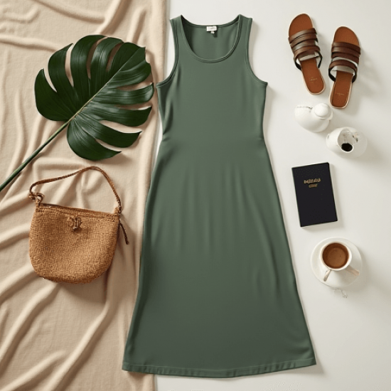 Women's Light Crew Neck Tank Dress
