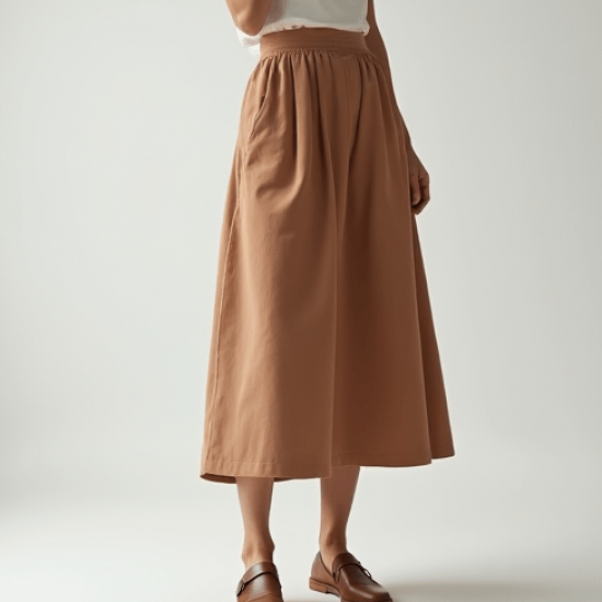 Women's Relaxed High Waist A-Line Skirt