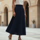 Women's High Waist A-Line Midi Skirt