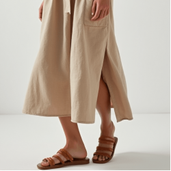 Women's Light Crew Neck Midi Dress