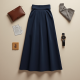Women's High Waist A-Line Midi Skirt