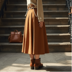 Women's Classic High Waist A-Line Skirt