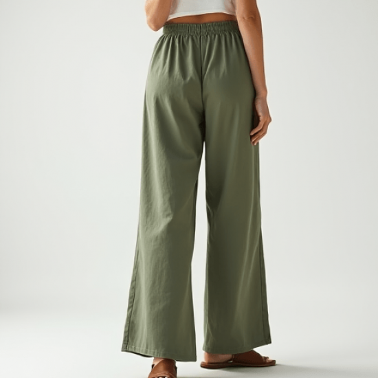 Women's Relaxed High Waist Flare Pants