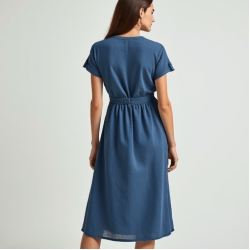 Women's Light Crew Neck Midi Dress