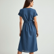 Women's Light Crew Neck Midi Dress