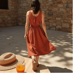 Women's Relaxed Sleeveless Midi Dress