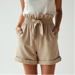 Women's Casual High Waist Short Pants