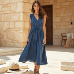 Women's Everyday V-Neck Sleeveless Dress