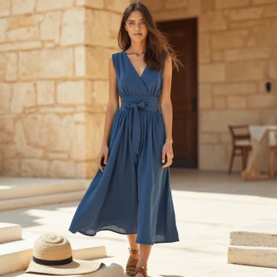 Women's Everyday V-Neck Sleeveless Dress