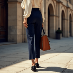 Women's Classic High Waist Cropped Pants