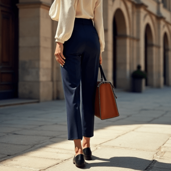 Women's Classic High Waist Cropped Pants