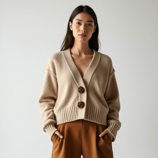 Women's Soft Cropped Cardigan