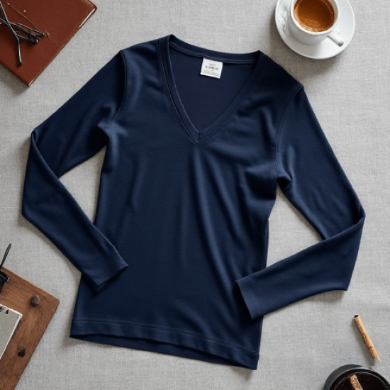 Women's V-Neck Long Sleeve T-Shirt