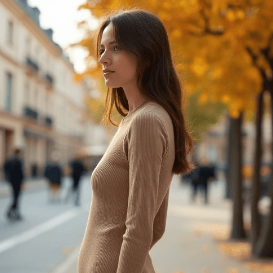 Women's Relaxed Long Sleeve Midi Dress