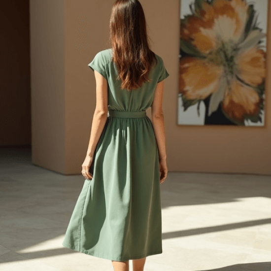 Women's Simple V-Neck Dress