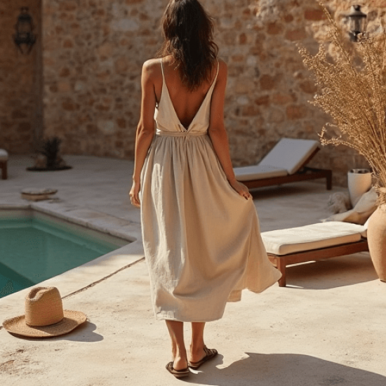 Women's Everyday V-Neck Long Dress