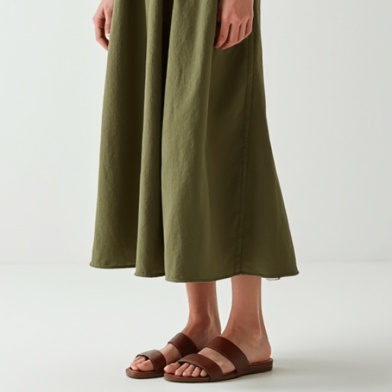 Women's Crew Neck Short Sleeve Midi Dress