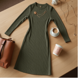 Women's Everyday Crew Neck Dress