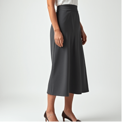 Women's Basic High Waist Flared Skirt