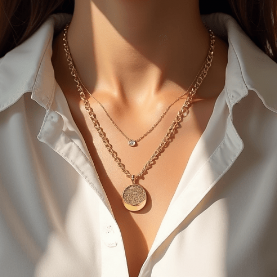 Women's Light Gold Chain Necklace