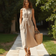 Women's Light Crew Neck Midi Dress