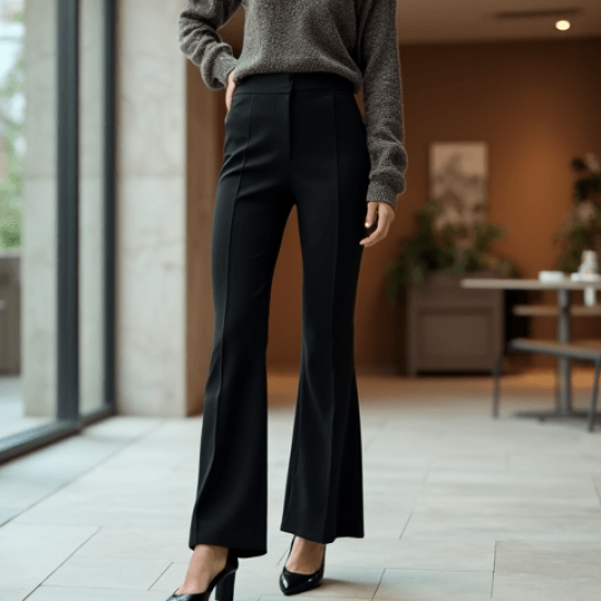 Women's High Waist Slight Flare Pants
