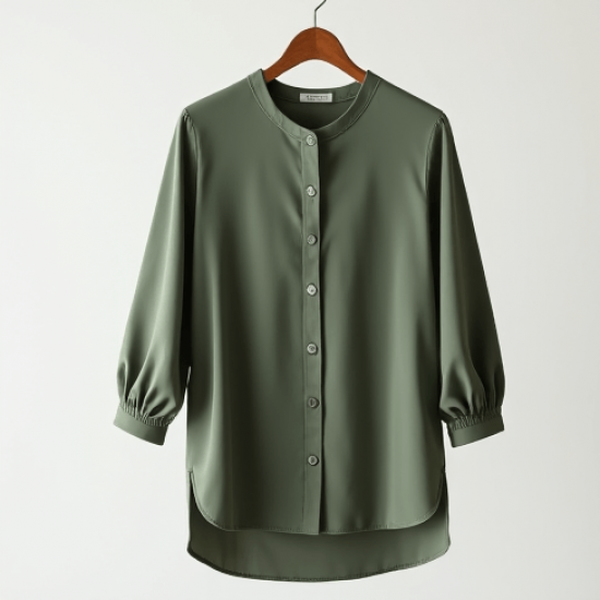 Women's Casual Collarless Blouse