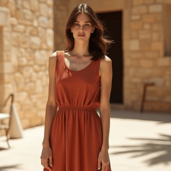 Women's Relaxed Sleeveless Midi Dress