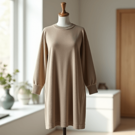 Women's Light Crew Neck Long Top