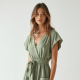 Women's Light V-Neck Midi Dress