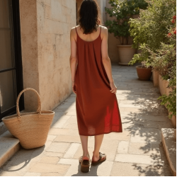 Women's Basic V-Neck Tank Dress