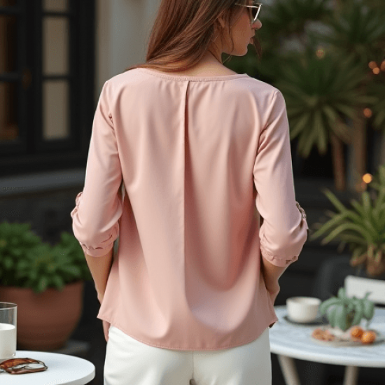 Women's Light Boat Neck Blouse