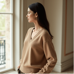 Women's Soft V-Neck Long Sleeve