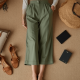 Women's Relaxed High Waist Cropped Pants