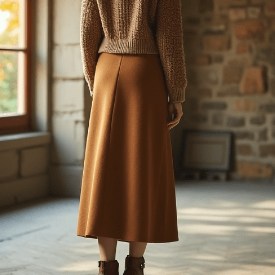 Women's Classic High Waist A-Line Skirt