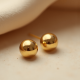 Women's Minimal Gold Stud Earrings