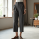 Women's Soft High Waist Cropped Trousers