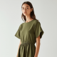 Women's Crew Neck Short Sleeve Midi Dress