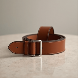 Women's Minimalist Silver Buckle Belt