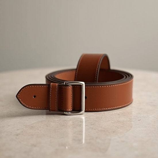 Women's Minimalist Silver Buckle Belt