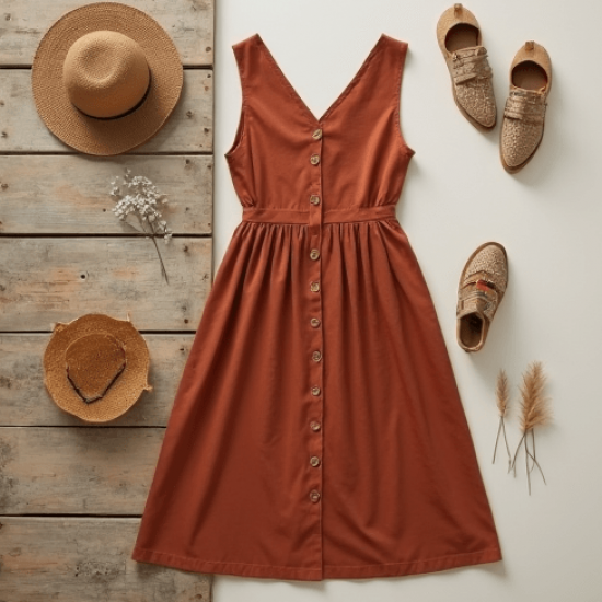 Women's Soft Cotton Sleeveless Dress