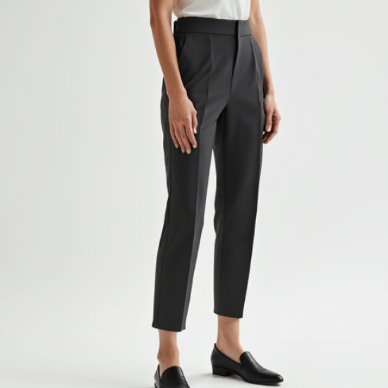 Women's Simple High Waist Cropped Pants