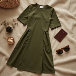 Women's Everyday Round Neck Dress