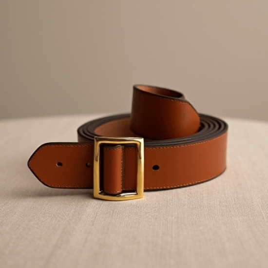Women's Thin Leather Waist Belt