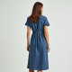 Women's Light Crew Neck Midi Dress