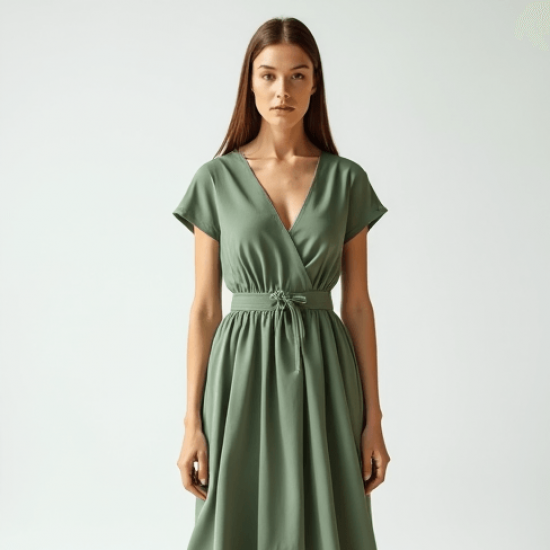 Women's Simple V-Neck Dress